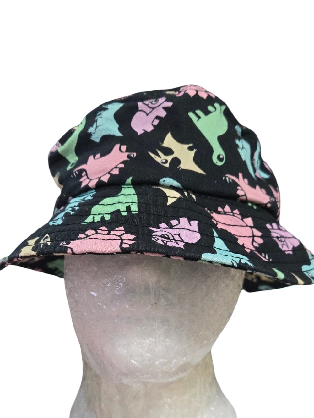 Dinosaur Adult Bucket Hat with Pastel Dino Print